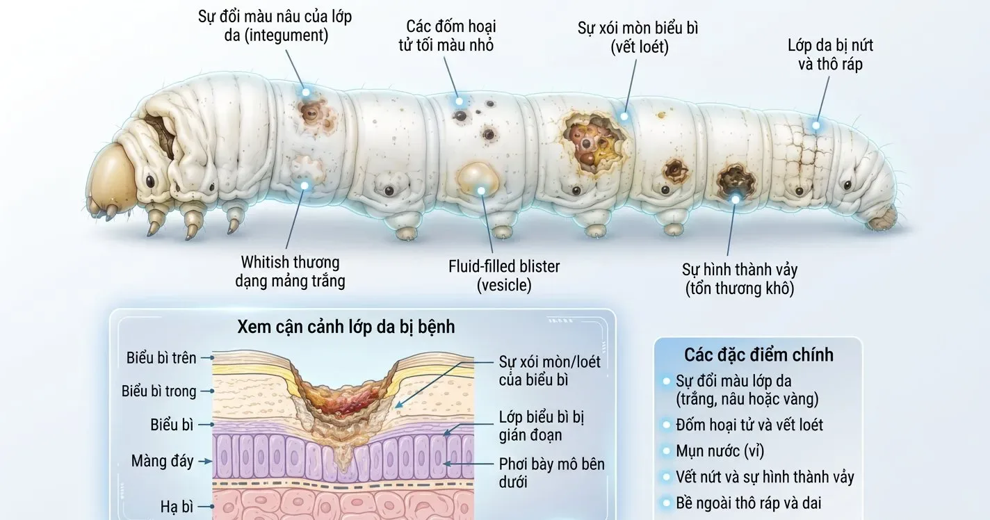 Bệnh ngoài da ở tằm: Dấu hiệu sớm, cách xử lý và phòng ngừa hiệu quả
