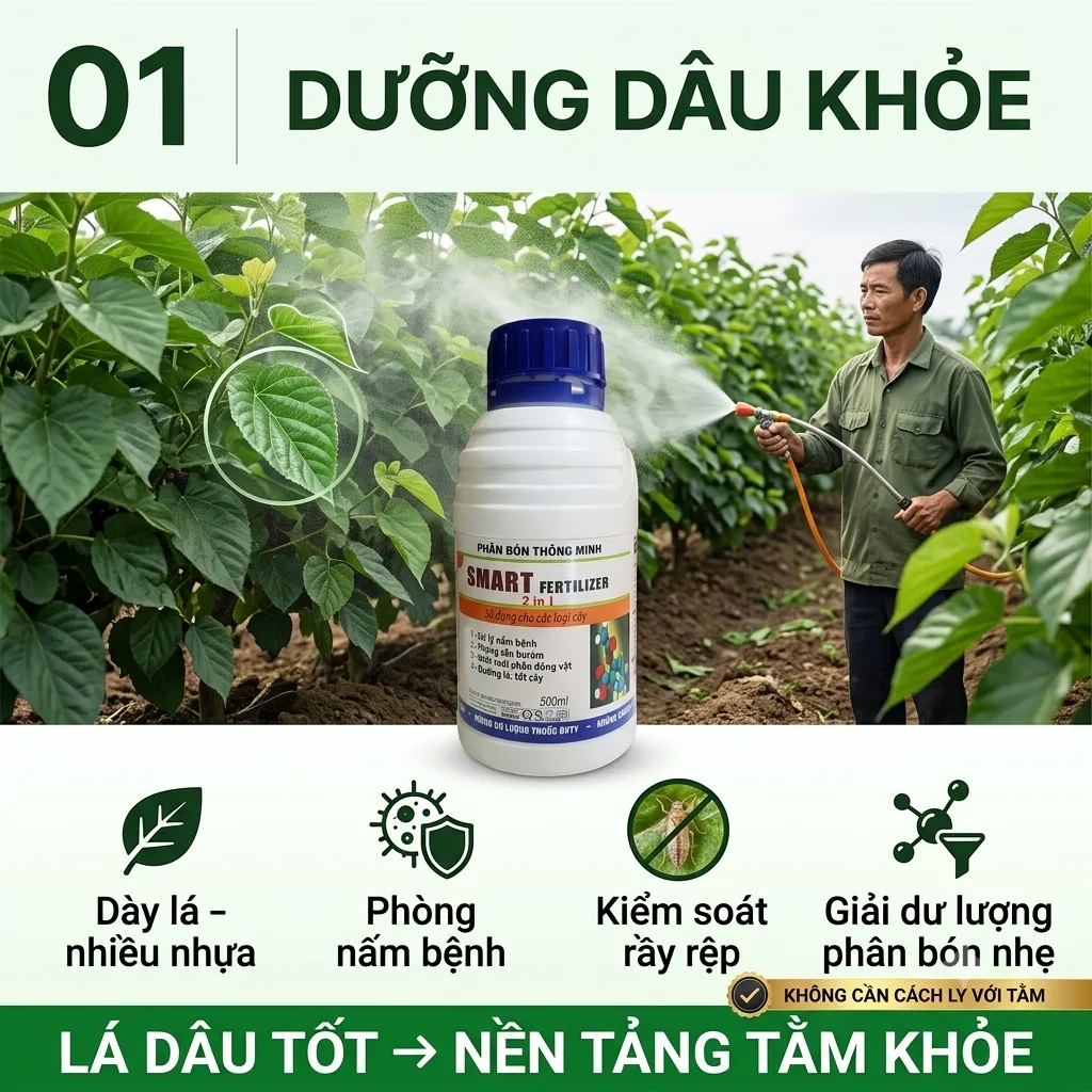 Smart Fertilizer 2 in 1 – Cẩm nang toàn diện cho vườn dâu và chuồng nuôi tằm
