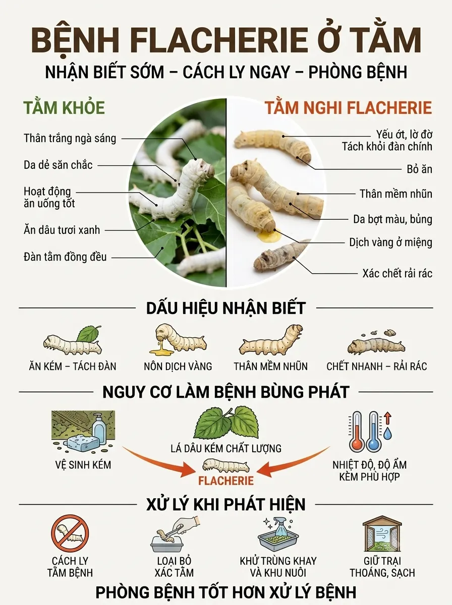 Bệnh thối nhũn ở tằm: Dấu hiệu nhận biết, nguyên nhân và cách phòng tránh hiệu quả